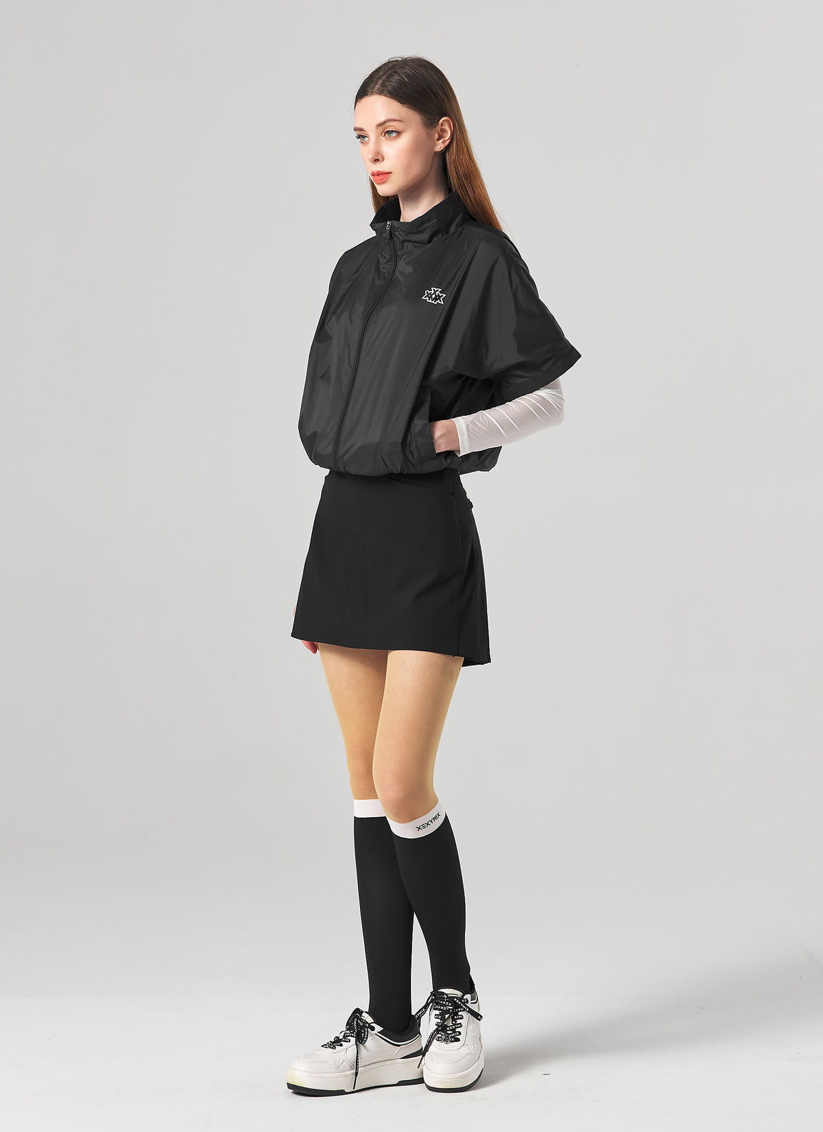 後百摺設計彈力2in1A字短裙｜共3色｜XGFSK01H2