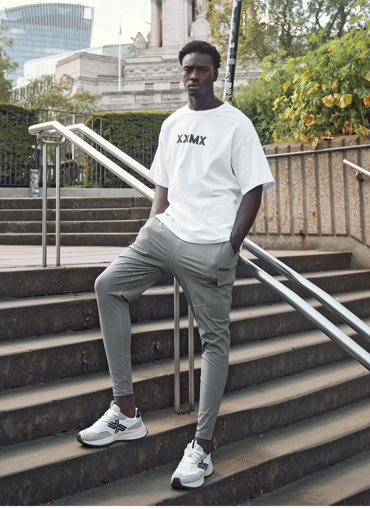 XXMX 舒適工裝慢跑褲｜灰色 Gray｜XMMTP02H2