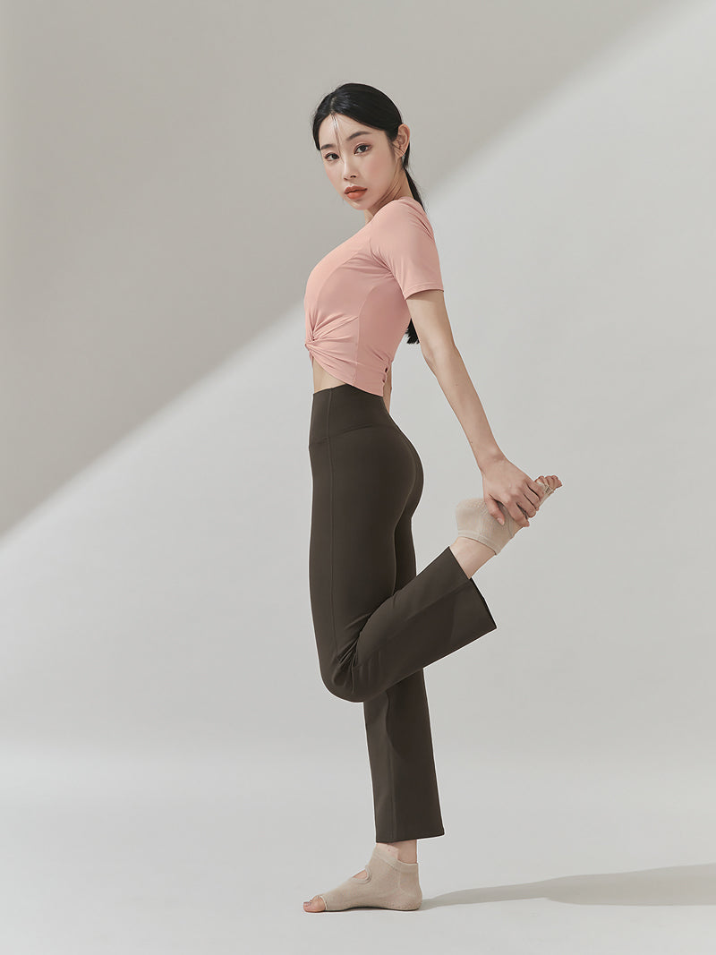 涼感羽毛美腰扭結短版上衣｜共16色｜XT4316F