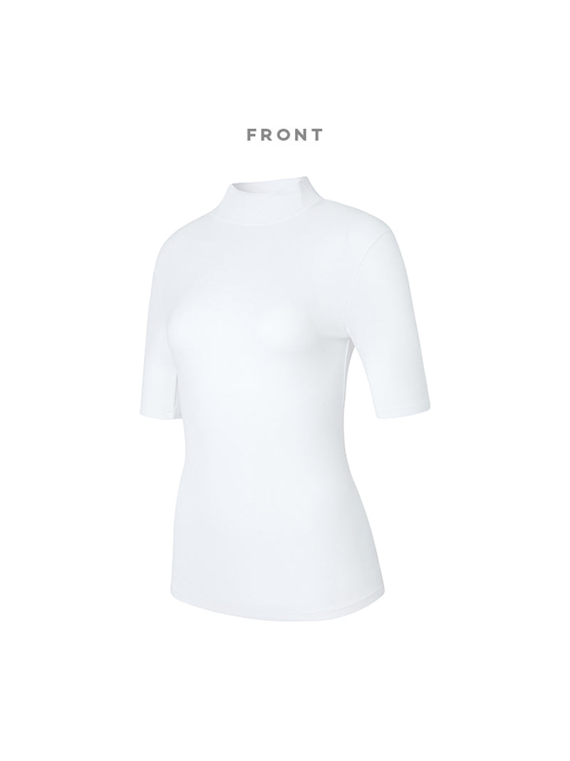 微立領完美Cotton-Like修身短袖上衣｜共10色｜XT4331F
