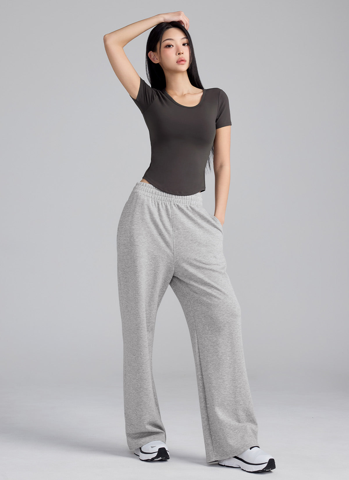 柔棉反光標誌日常休閒寬褲(基本款)｜共3色｜XTFTP19J3