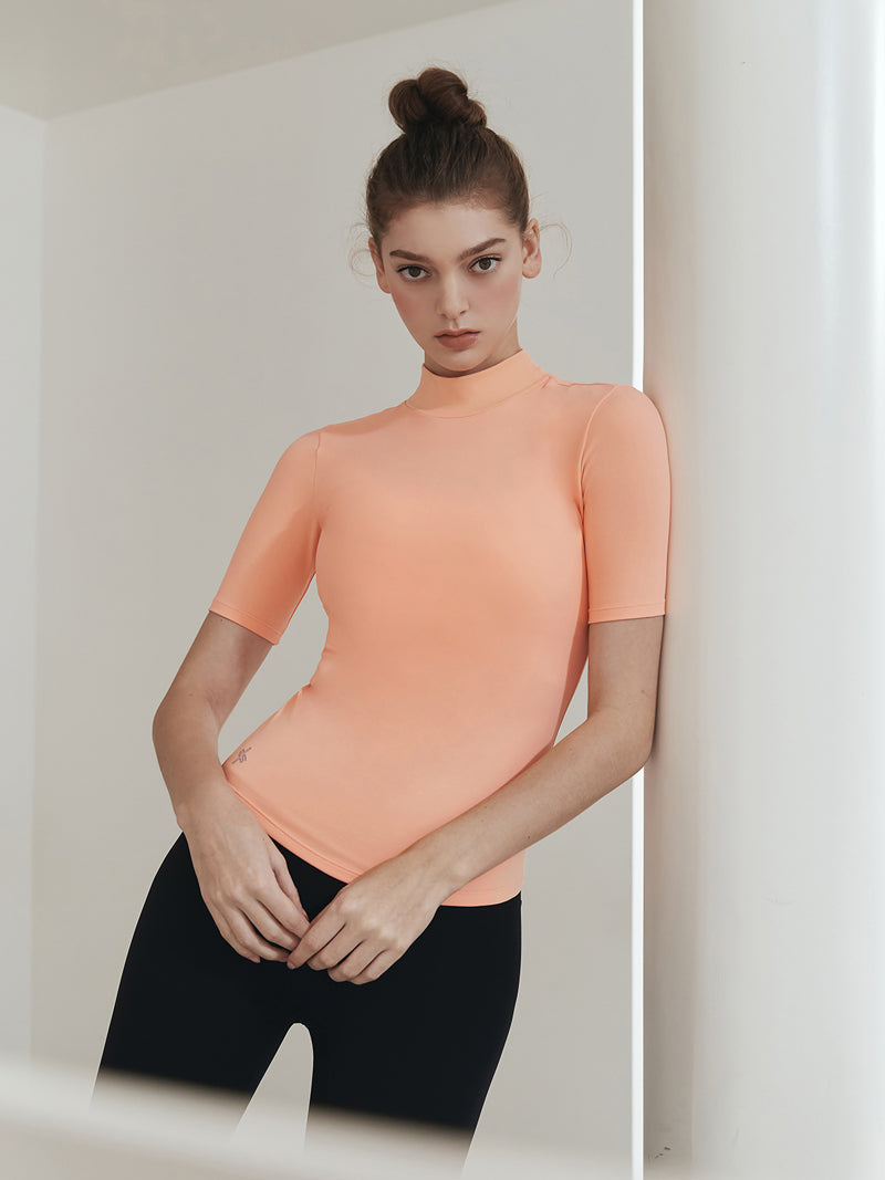 微立領完美Cotton-Like修身短袖上衣｜共10色｜XT4331F