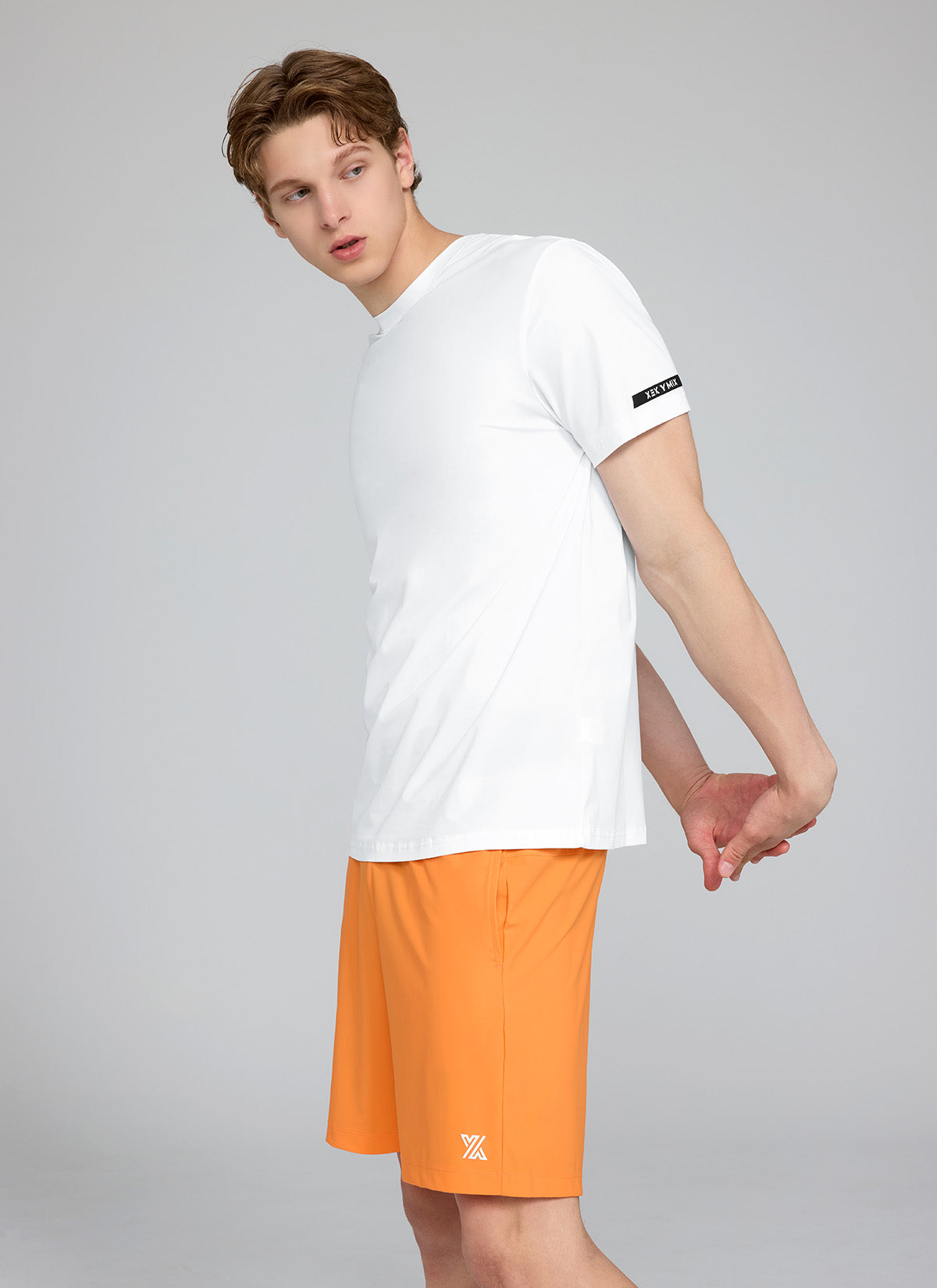 Tricot 輕量涼爽袖側X文字標誌短袖上衣｜象牙白White화이트｜XMMST31J2