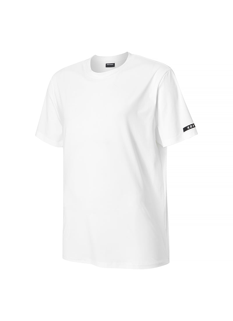 Tricot 輕量涼爽袖側X文字標誌短袖上衣｜象牙白White화이트｜XMMST31J2