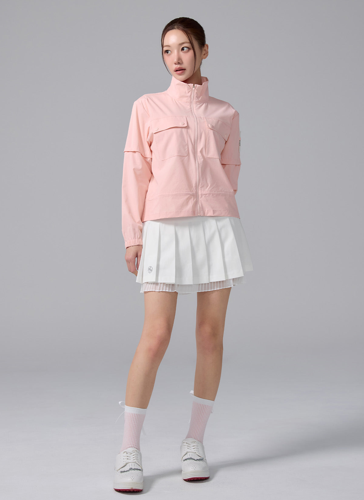 雪紡點綴2in1百褶裙2.0｜共4色｜XGFSK36J