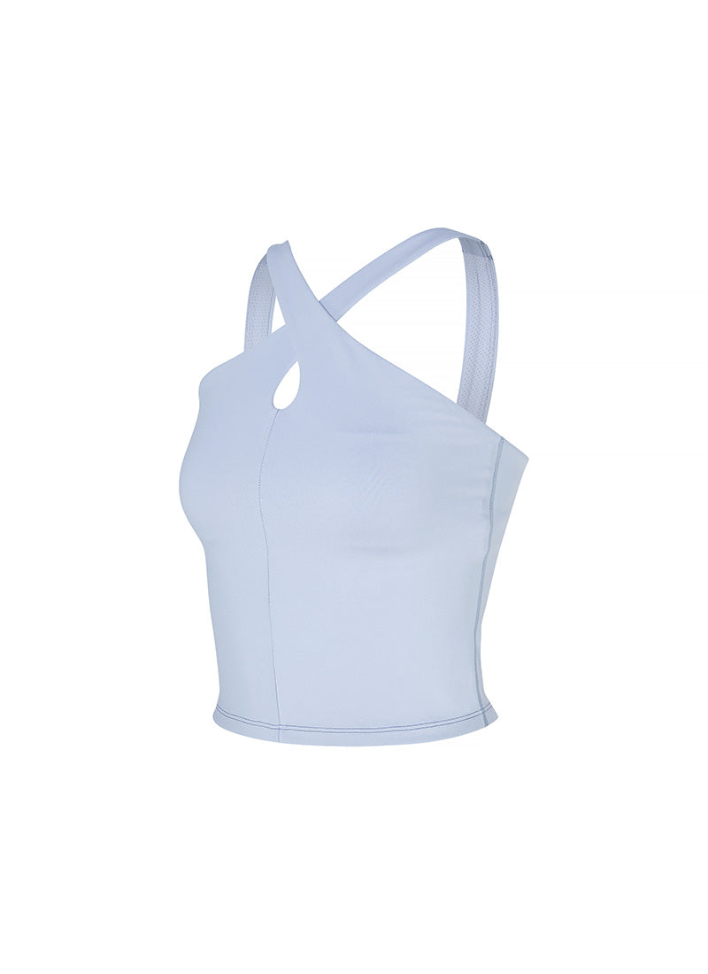 舒適美感交叉領口設計短版背心上衣｜共4色｜XWFBR17J3