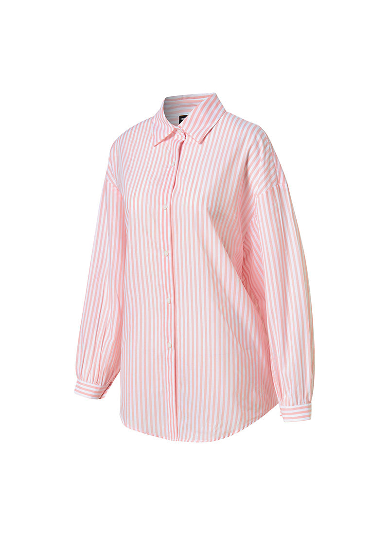 柔軟條紋寬鬆款襯衫｜共2色｜XFK2HC1102