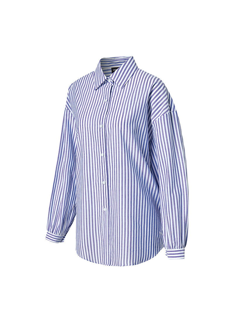 柔軟條紋寬鬆款襯衫｜共2色｜XFK2HC1102