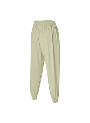 舒適羽毛哈倫慢跑束口褲｜淡色卡其 Pale Khaki 페일카키｜XA5379G