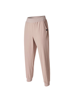 柔軟彈力拉絨運動束口褲｜綢紗粉 Crepe Pink 크레이프핑크｜XWFTP09H4