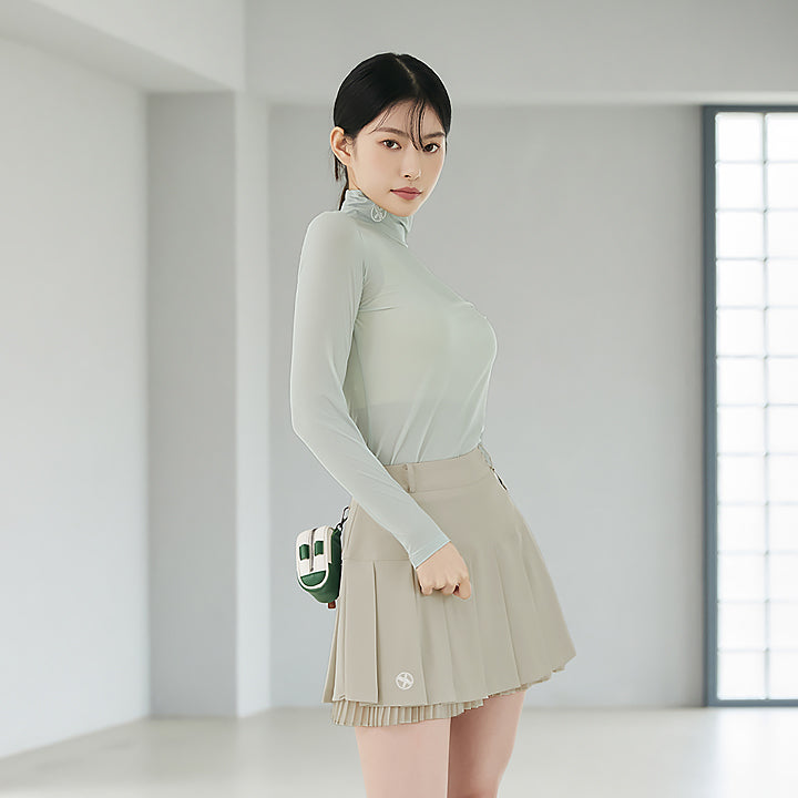 高領細條紋輕盈修身長袖上衣 ｜共4色｜GT3004G