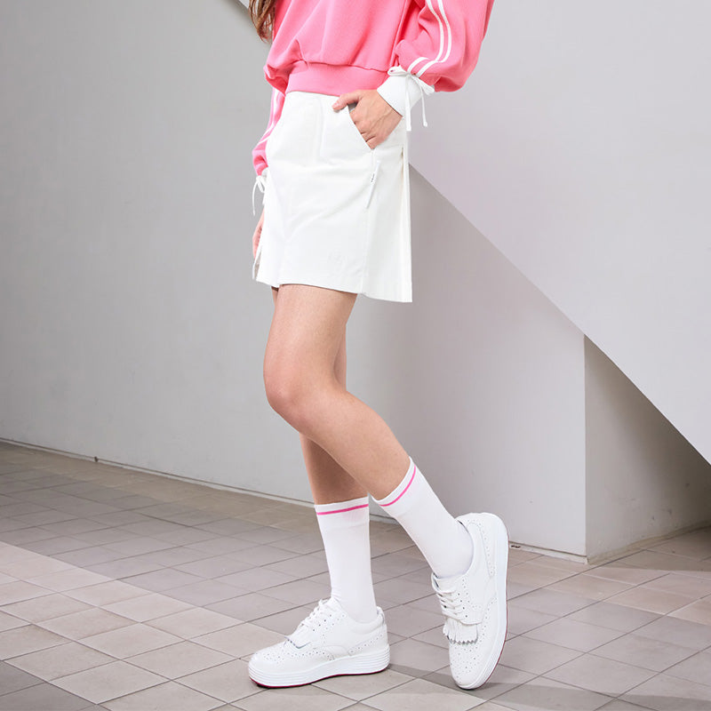 燈芯絨後褶裙｜共3色｜XFK3RK1205