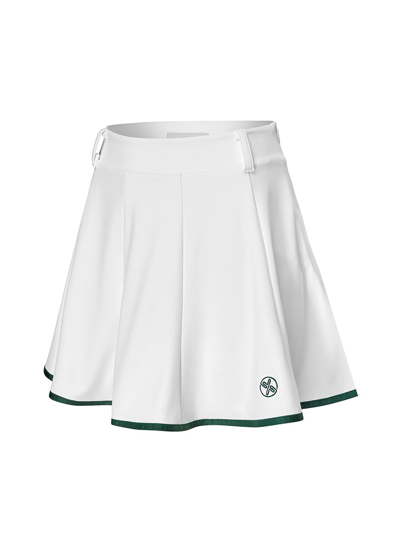 線條配色喇叭短裙(2 in 1)｜共3色｜XFK2RK1203