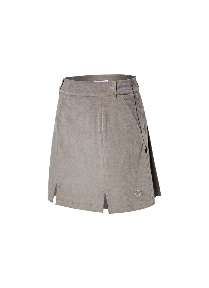 燈芯絨後褶裙｜共3色｜XFK3RK1205