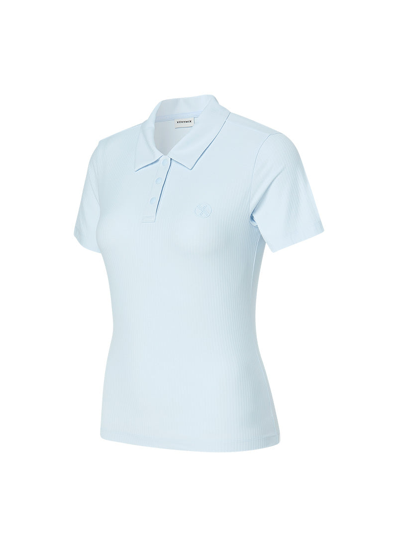 羅紋POLO領修身短袖上衣｜共4色｜XFK2QS1207