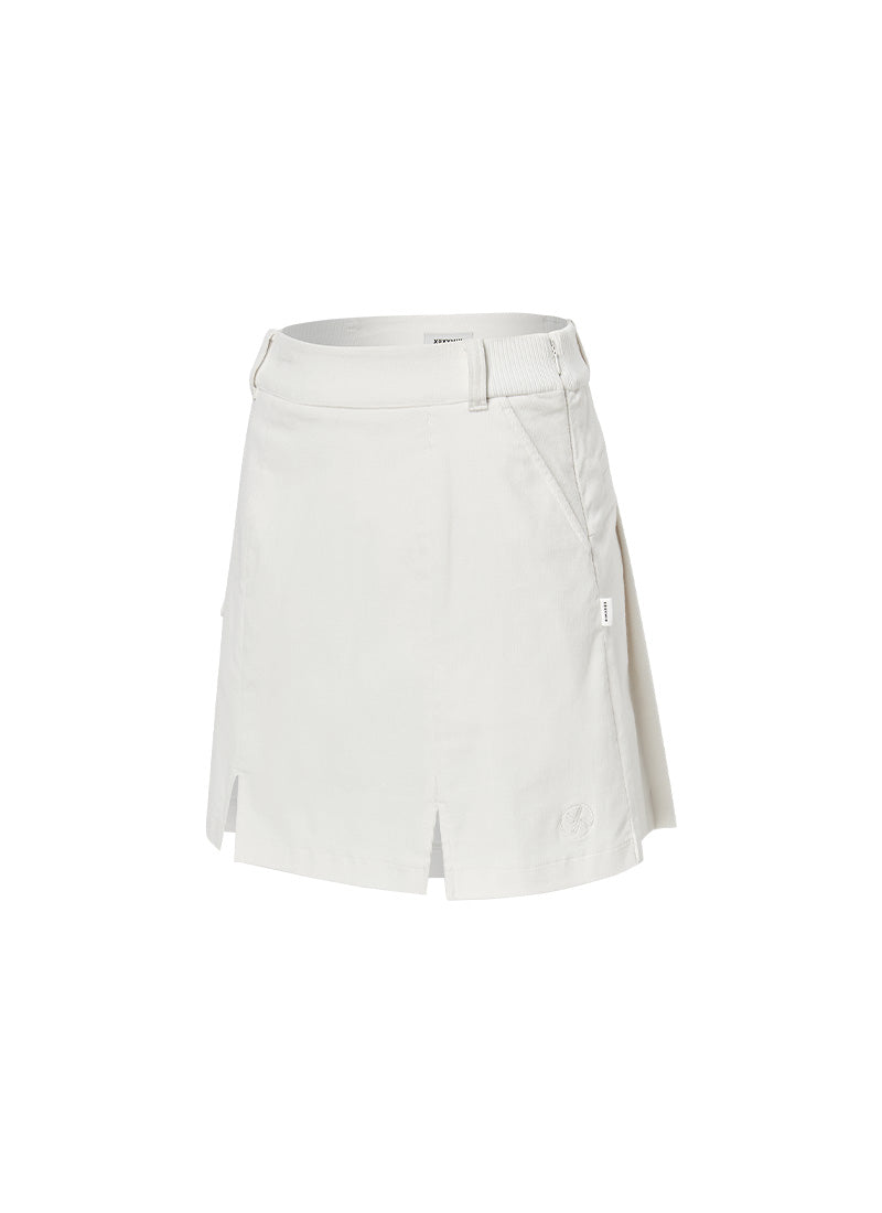 燈芯絨後褶裙｜共3色｜XFK3RK1205