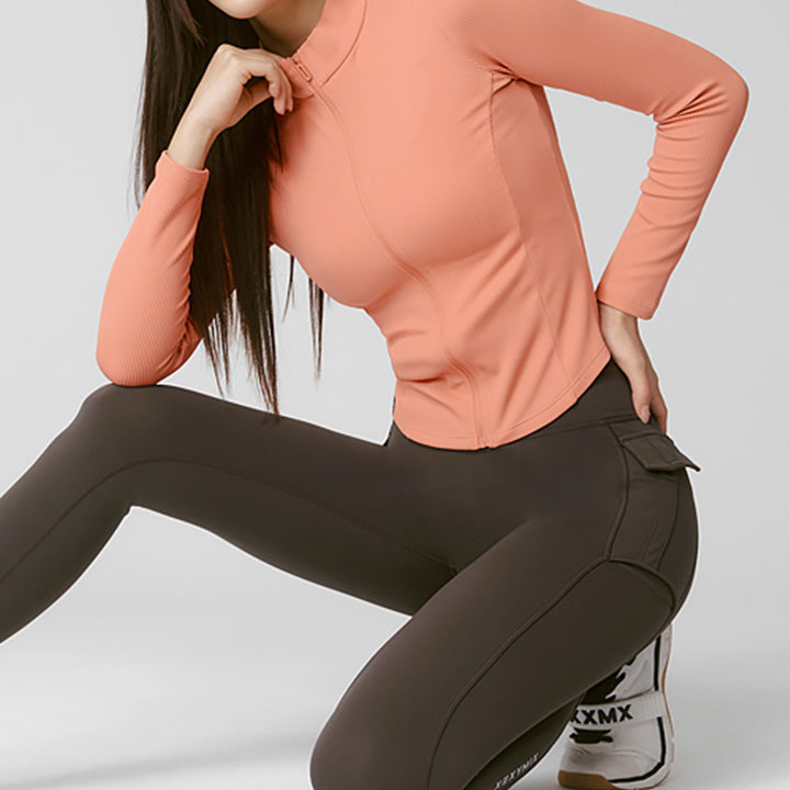 高領羅紋完美線條拉鍊外套高領設計｜共4色｜XTFGJ01J3