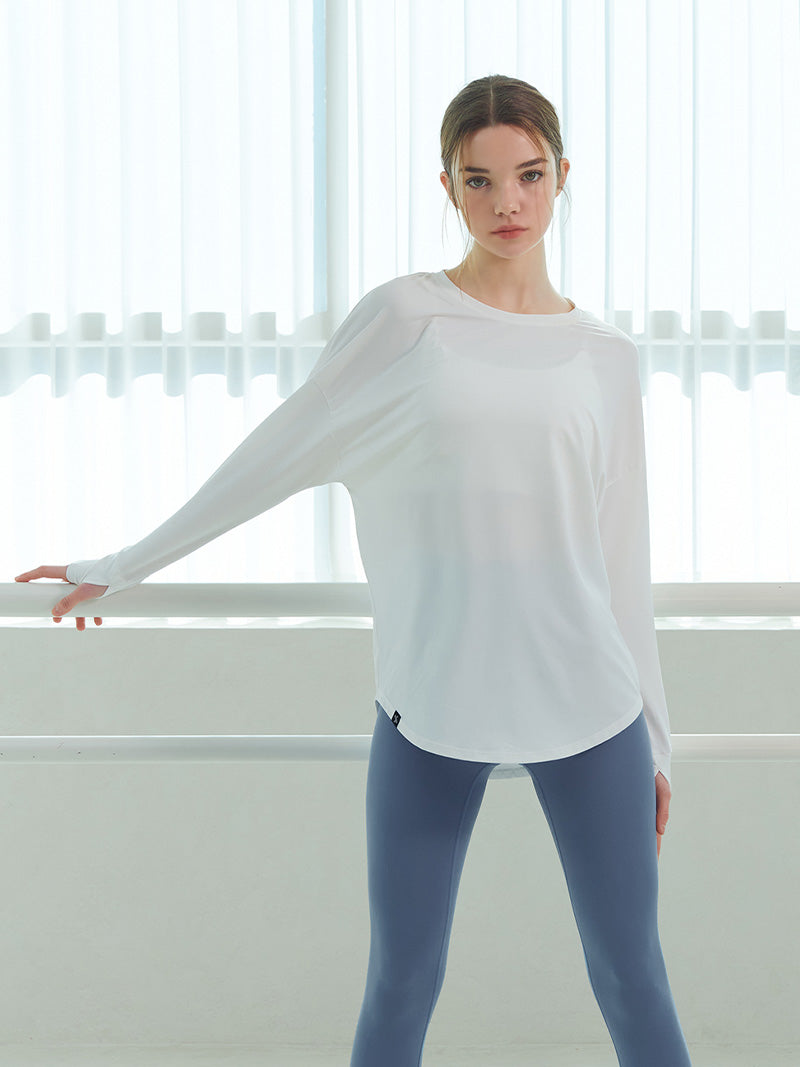 涼感輕羽毛舒適長袖上衣｜共6色｜XA5368G