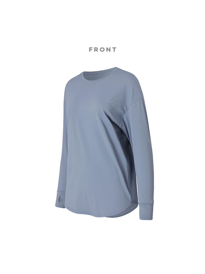 涼感輕羽毛舒適長袖上衣｜共6色｜XA5368G