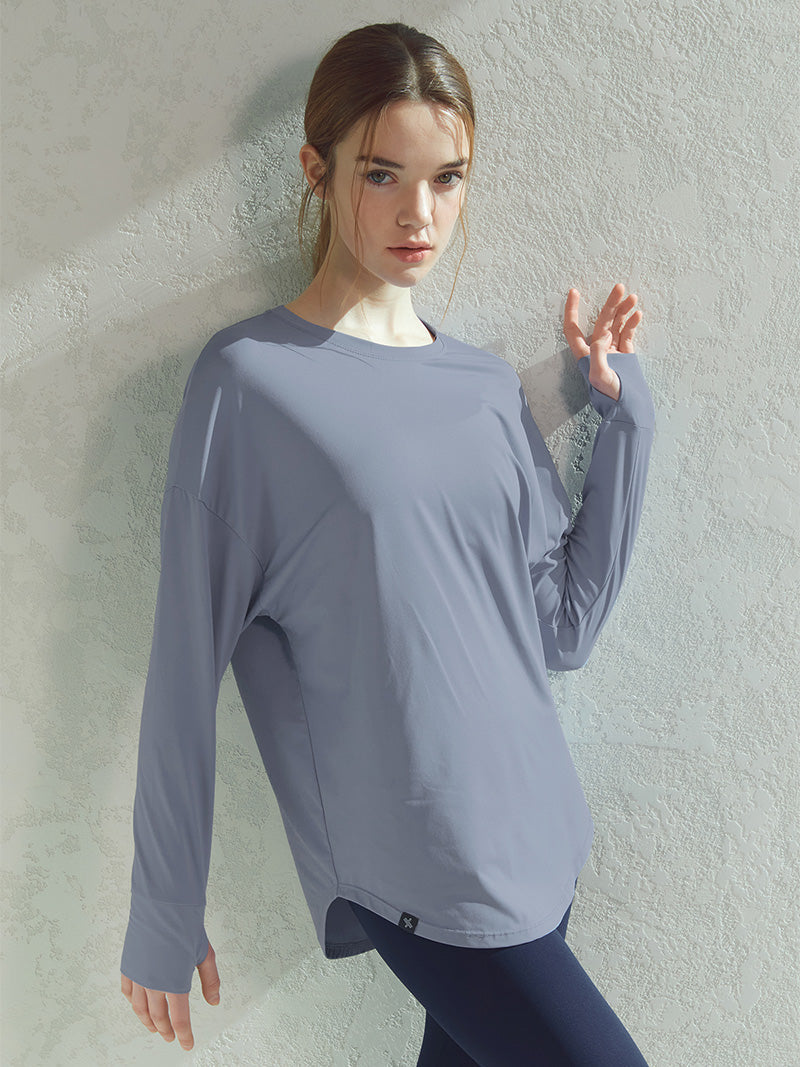 涼感輕羽毛舒適長袖上衣｜共6色｜XA5368G