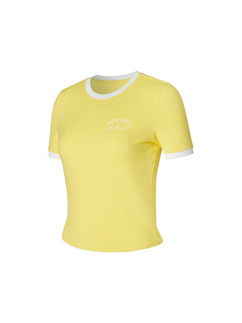 撞色滾邊短版短袖上衣｜共4色｜XTFST02H2