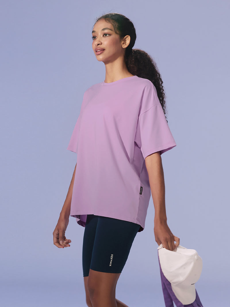 涼感輕羽毛OverFit短袖上衣｜共10色｜XA5392G