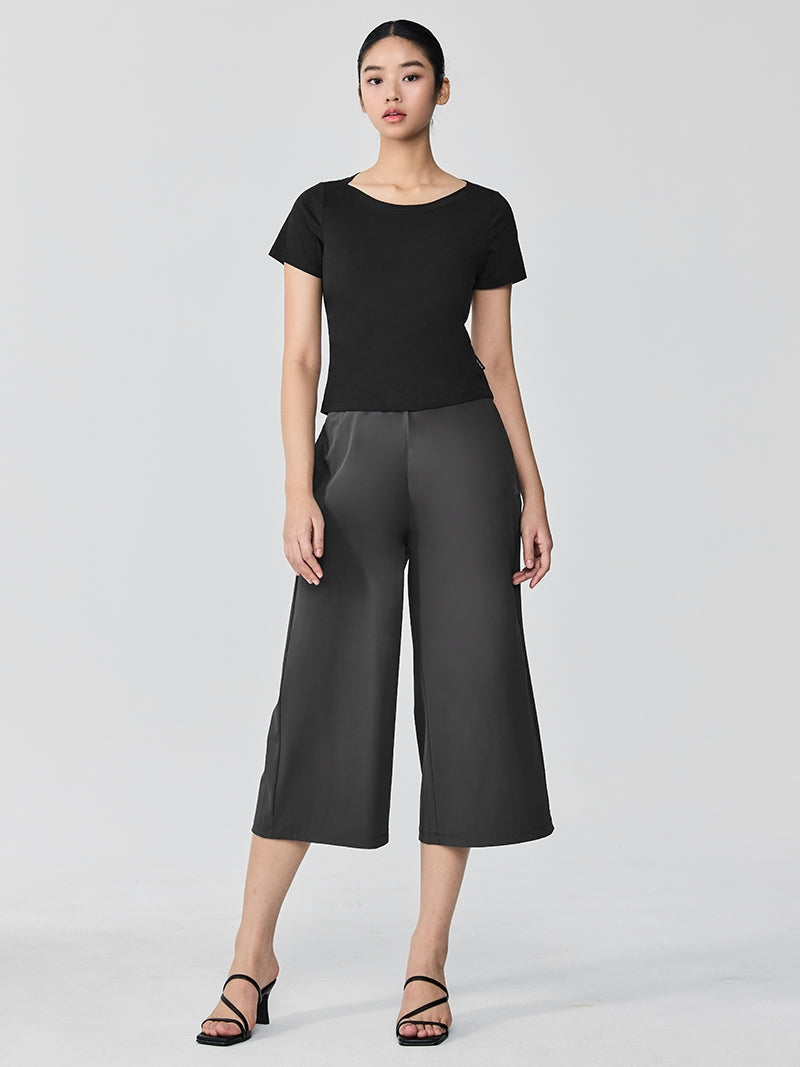 寬腰彈力休閒8.5分寬褲 | 共5色 | XFK1PT1002