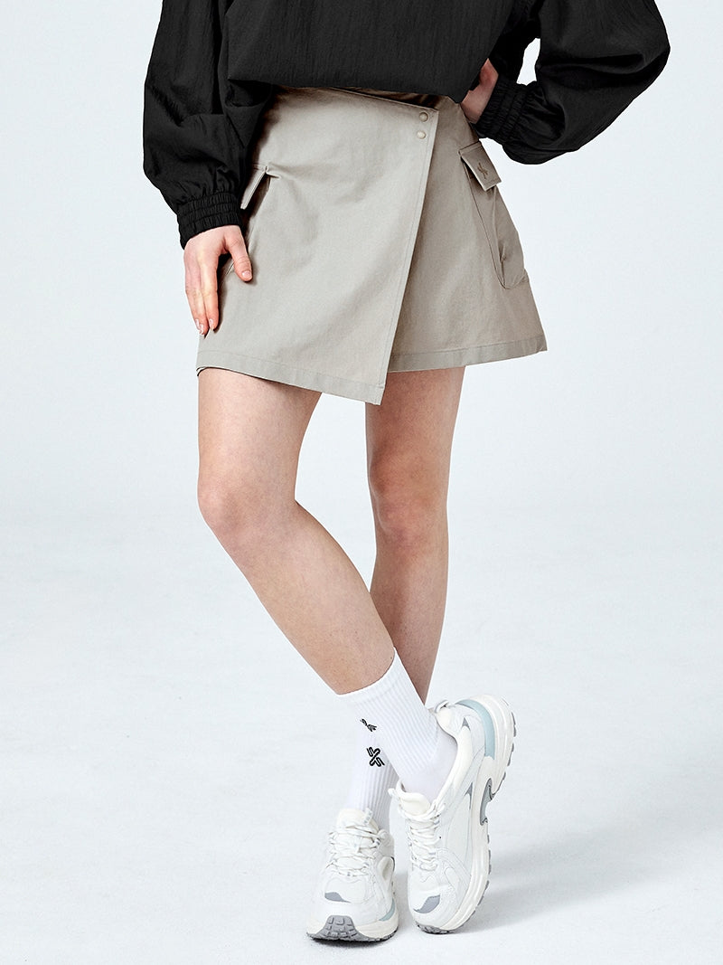 雙層不對稱設計A字短裙 | 共4色 | XFK1RK1103