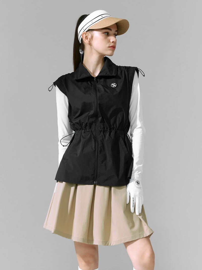 褶線泡泡感中長圓裙 ( 2 in 1 )｜共3色｜XFK1RK1203