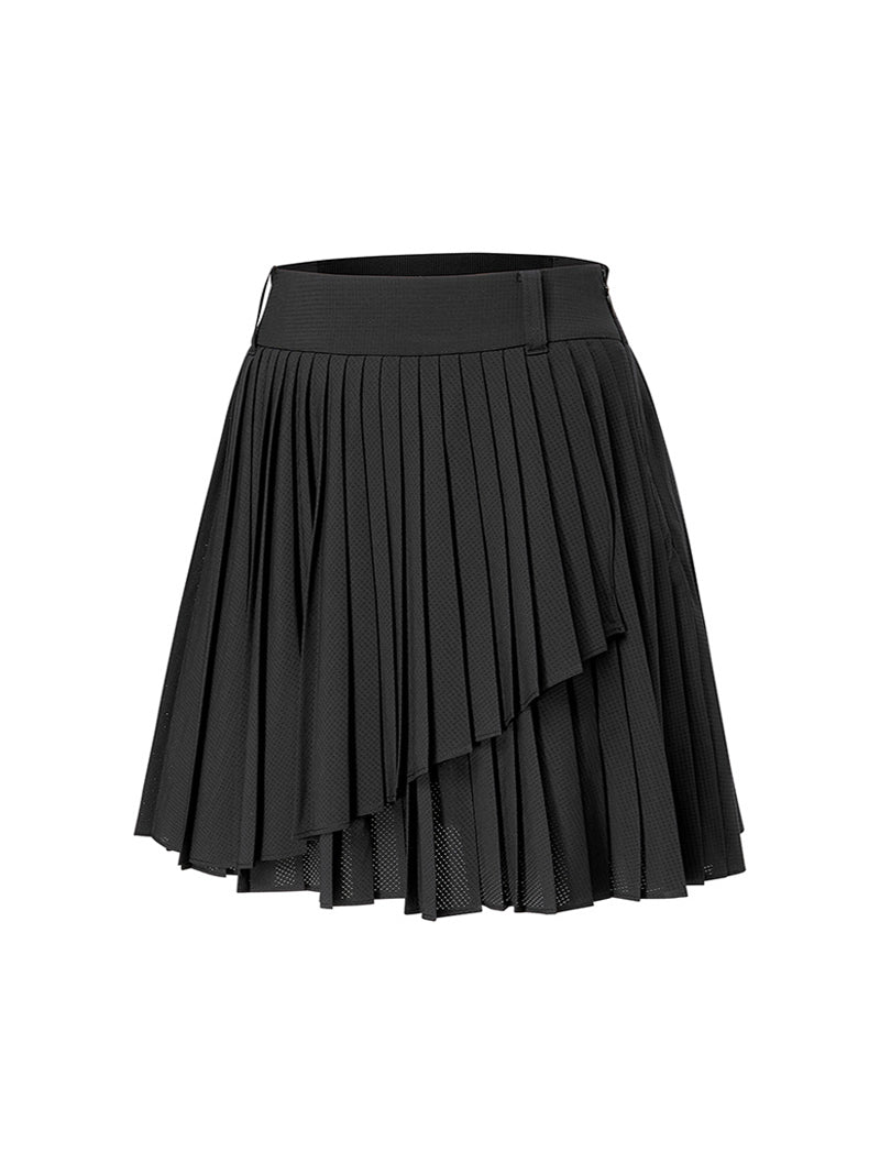 Magic Hole 高透氣斜切層次百褶短裙(2in1)｜共4色｜XFK1RK1205