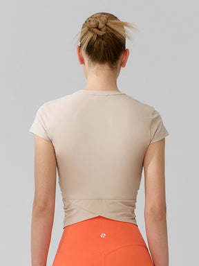 Tricot 輕盈交疊抓皺短袖上衣｜共5色｜XFK1TS1004