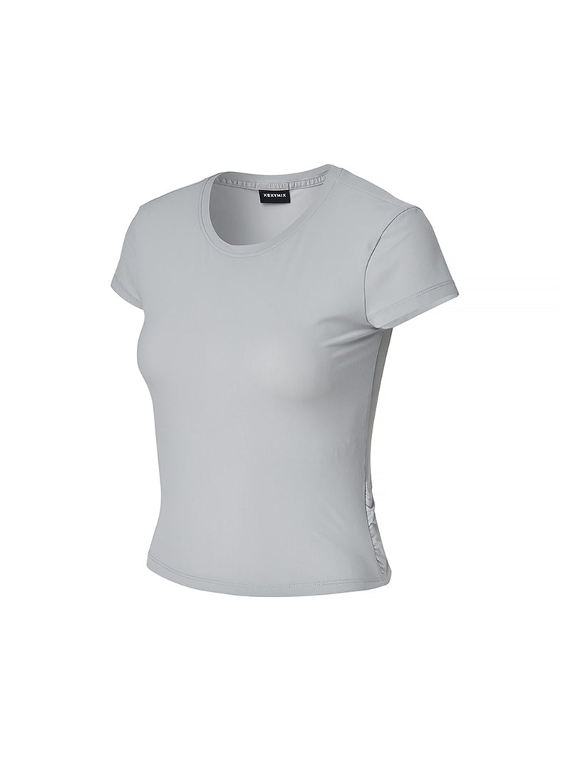 Tricot 輕盈交疊抓皺短袖上衣｜共5色｜XFK1TS1004