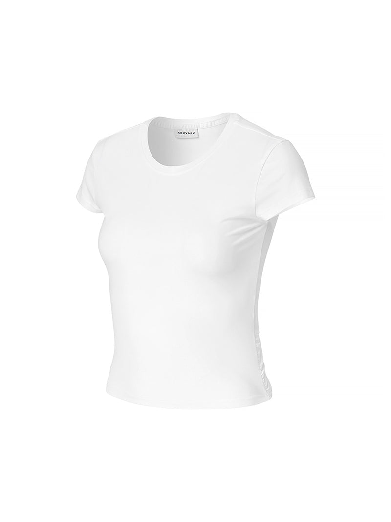 Tricot 輕盈交疊抓皺短袖上衣｜共5色｜XFK1TS1004