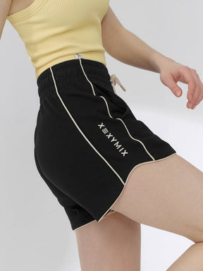 X文字標誌配色滾邊曲線短褲｜共4色｜XFK2PS1103