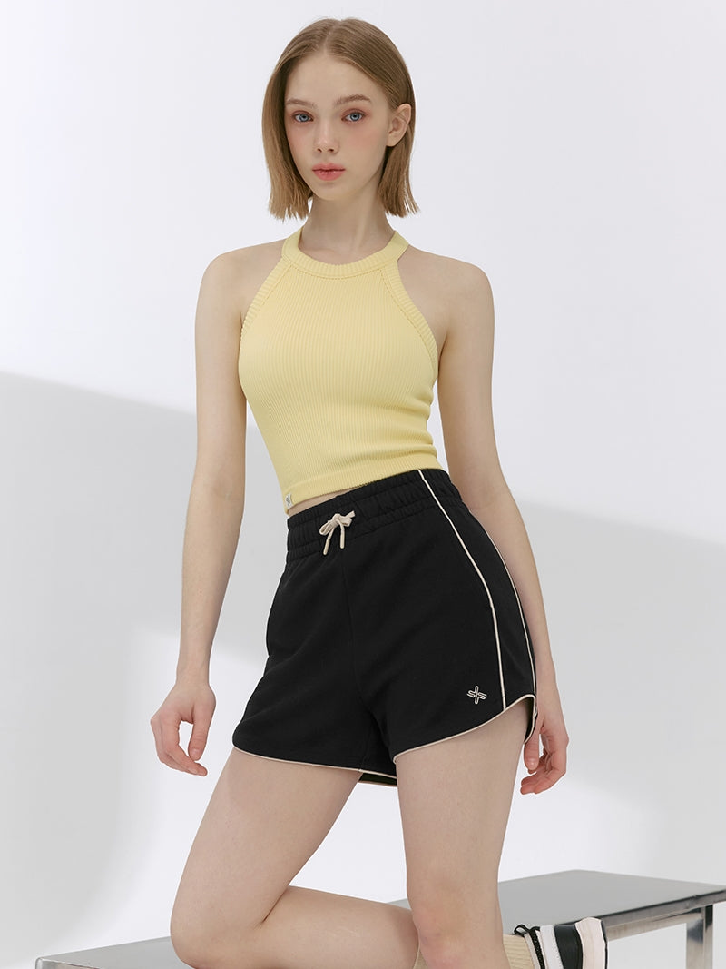 X文字標誌配色滾邊曲線短褲｜共4色｜XFK2PS1103