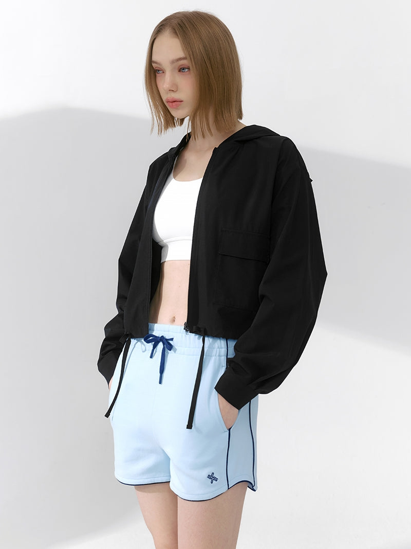 X文字標誌配色滾邊曲線短褲｜共4色｜XFK2PS1103