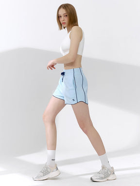 X文字標誌配色滾邊曲線短褲｜共4色｜XFK2PS1103