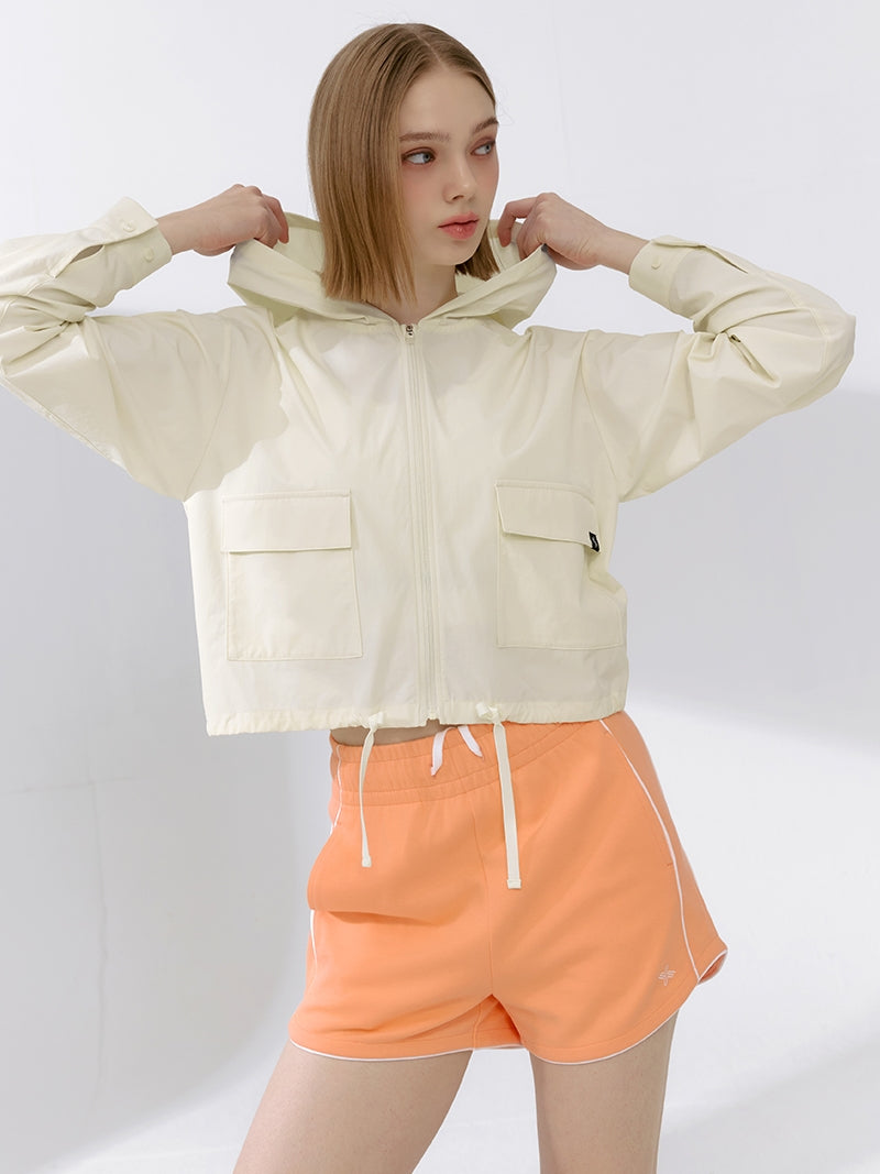 X文字標誌配色滾邊曲線短褲｜共4色｜XFK2PS1103