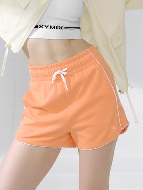 X文字標誌配色滾邊曲線短褲｜共4色｜XFK2PS1103