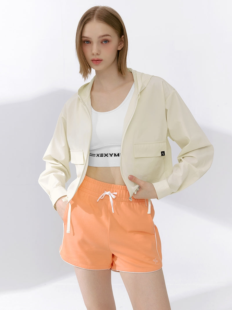 X文字標誌配色滾邊曲線短褲｜共4色｜XFK2PS1103