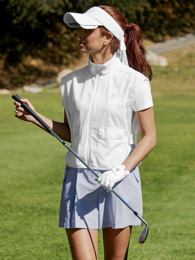 泡泡紗條紋雙排扣短褲｜共3色｜XFK2PS1201