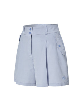 泡泡紗條紋雙排扣短褲｜共3色｜XFK2PS1201