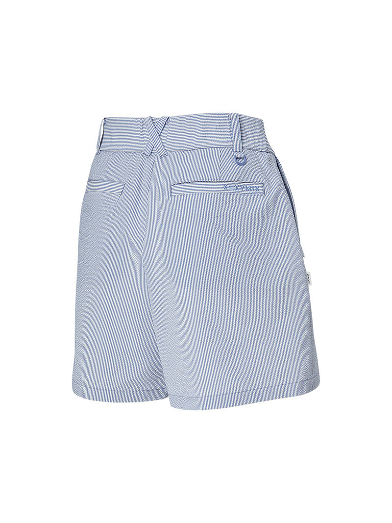 泡泡紗條紋雙排扣短褲｜共3色｜XFK2PS1201