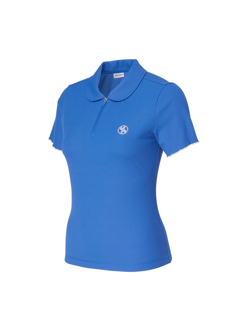 圓領荷葉邊POLO短袖上衣｜共3色｜XFK2QS1206