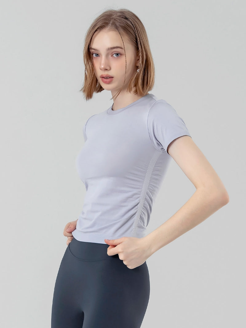 Zero Slick 側抓皺修身短袖上衣｜共5色｜XFK2TS1009