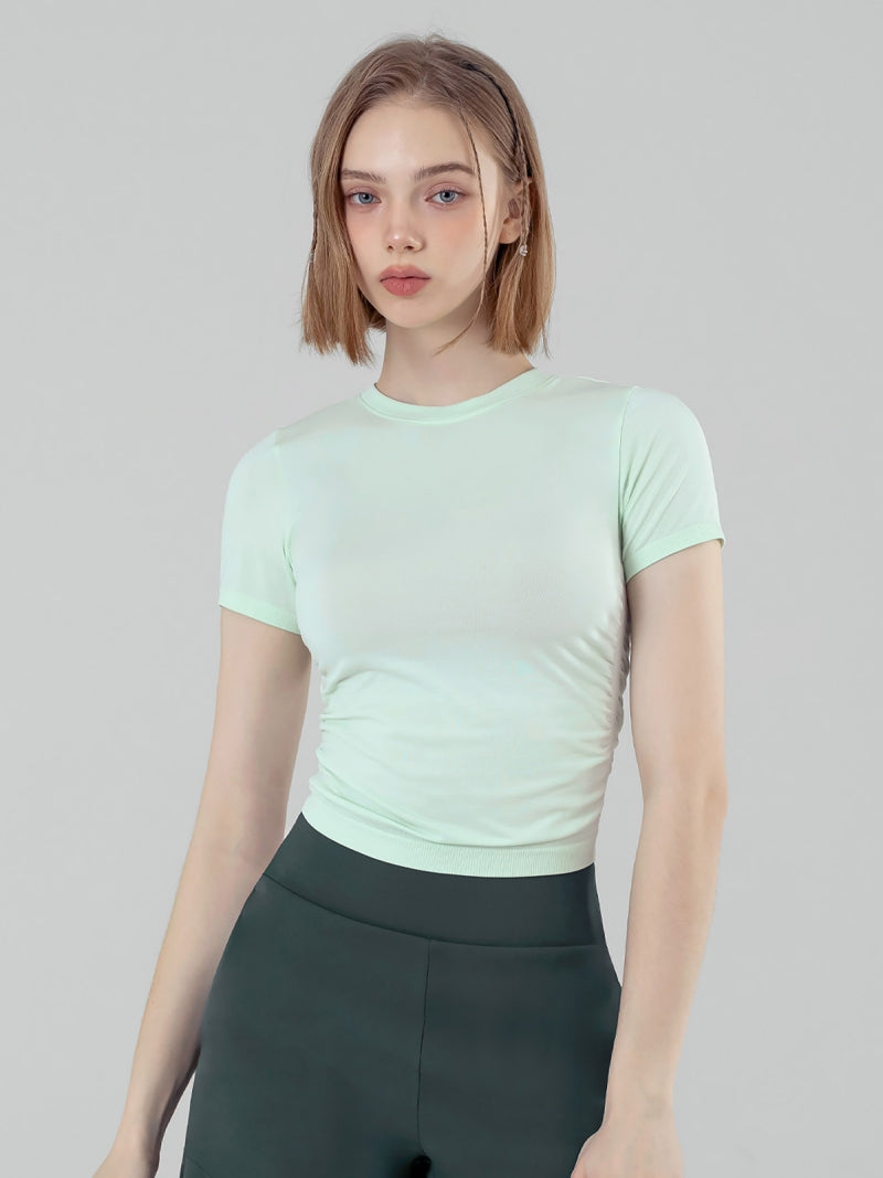 Zero Slick 側抓皺修身短袖上衣｜共5色｜XFK2TS1009