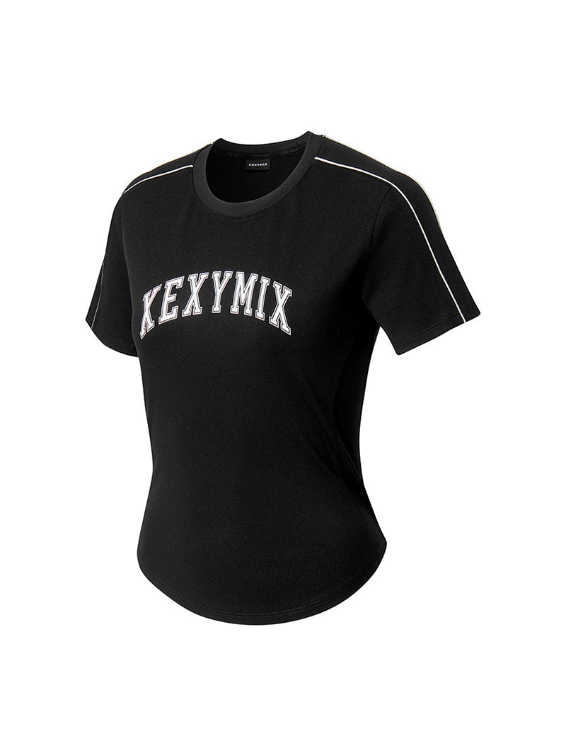 X文字標誌線條配色短板短袖上衣｜共4色｜XFK2TS1102