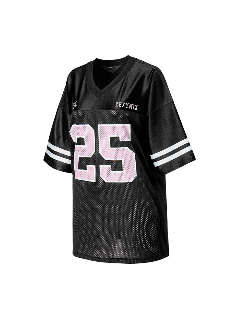 橄欖球風網眼寬鬆短袖上衣｜共3色｜XFK2TS1106