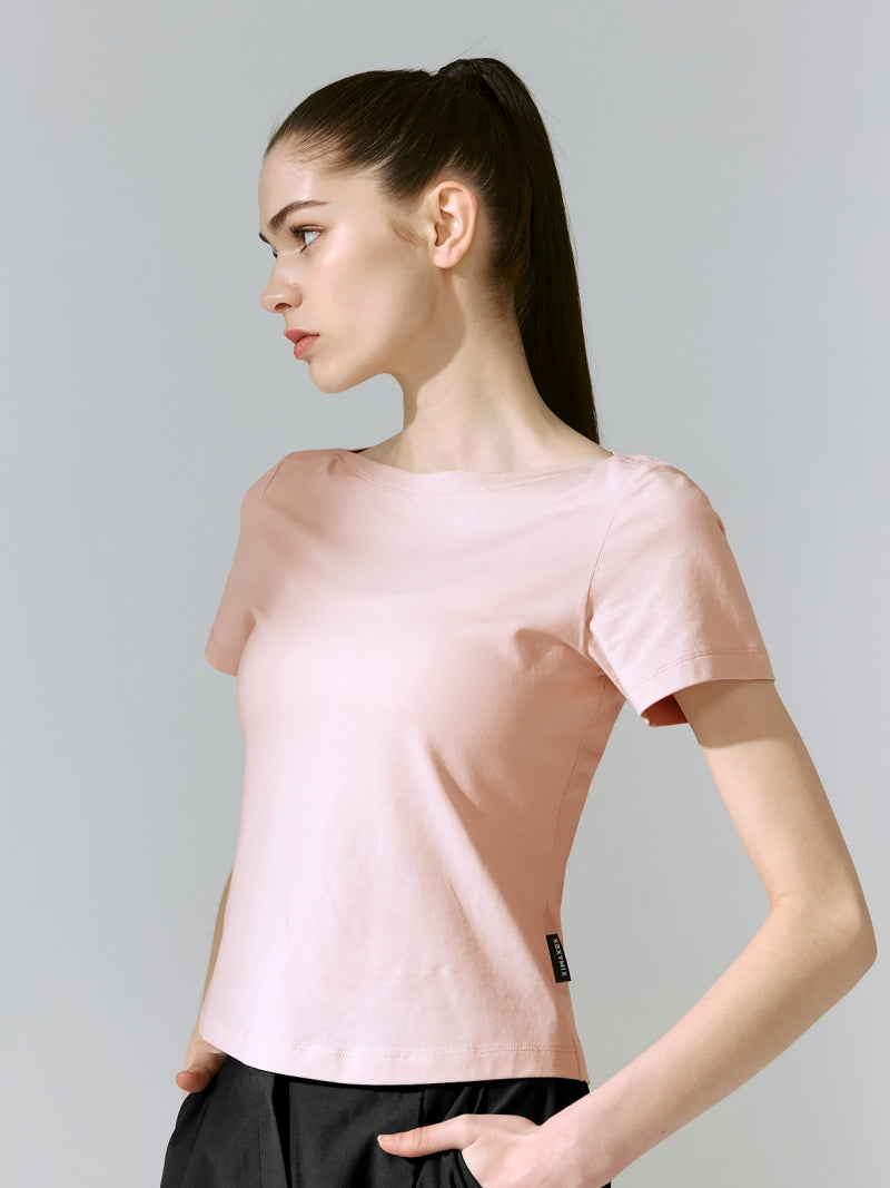 supima船領短袖上衣 | 共4色 | XFK2TS1107