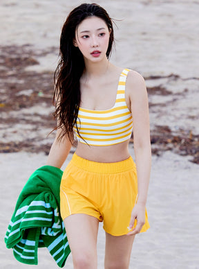 夏日光芒側褶皺運動短褲( 2 in 1 )｜共3色｜XFK2WR1402